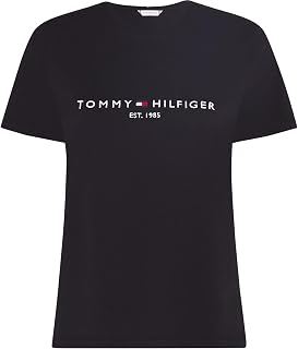 Tommy Hilfiger Women's Short-Sleeved T-Shirt New Crew Neck Tee Slim Fit