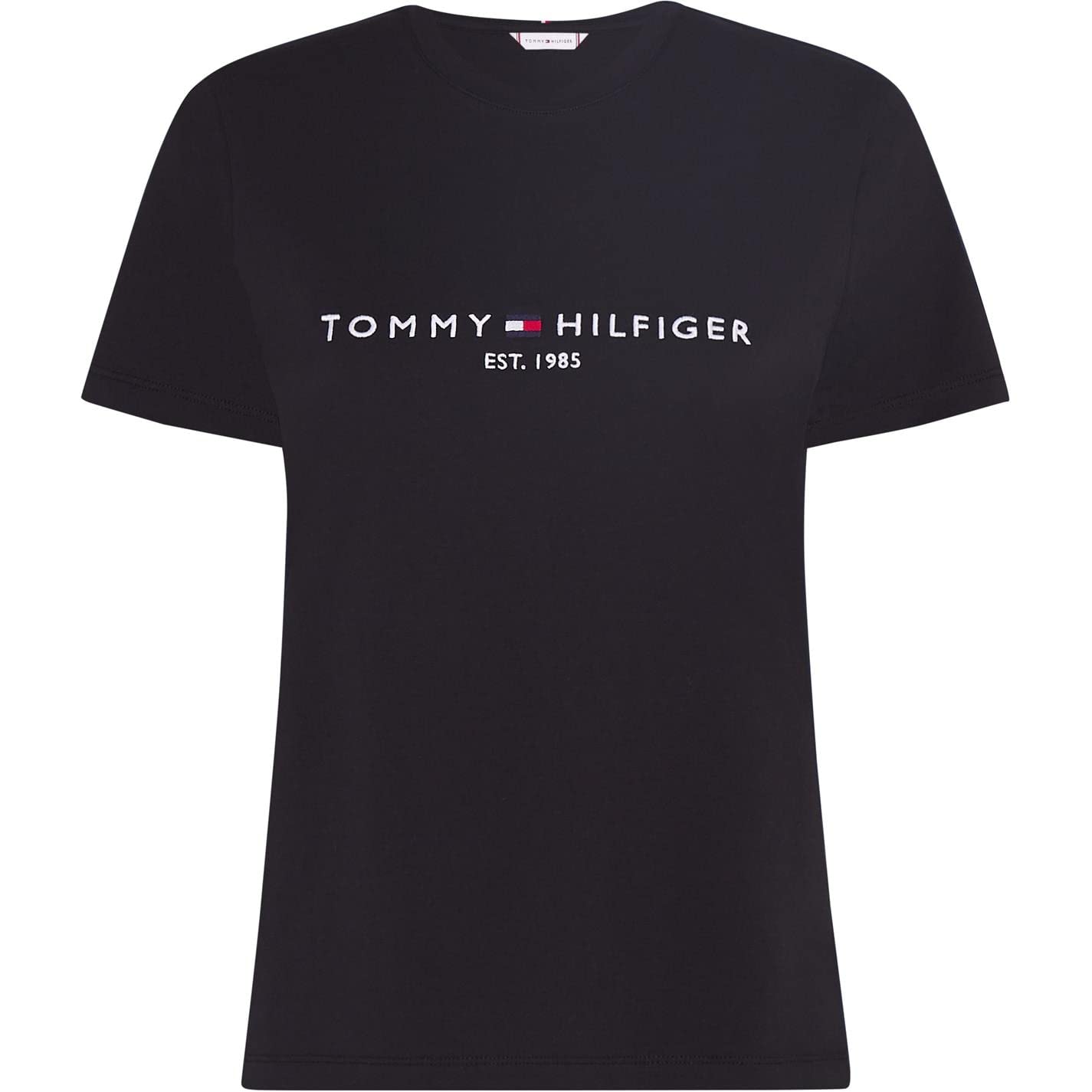 Tommy Hilfiger Women's Short-Sleeved T-Shirt New Crew Neck Tee Slim Fit
