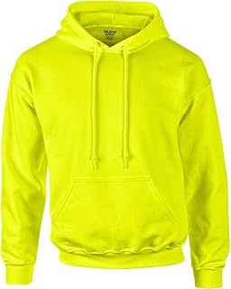 Gildan - Hoodie - Men (M) (Fluorescent Green), Fluorescent Orange, M