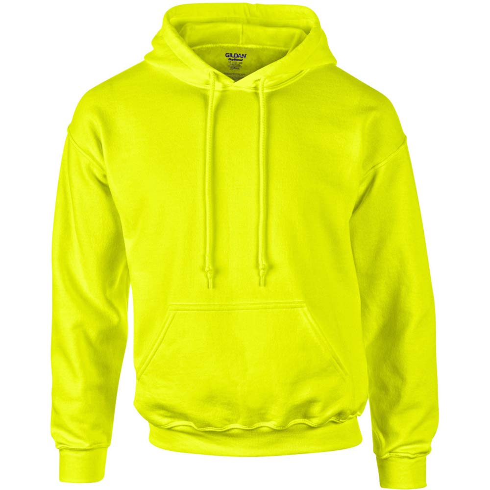 Gildan - Hoodie - Men (M) (Fluorescent Green), Fluorescent Orange, M