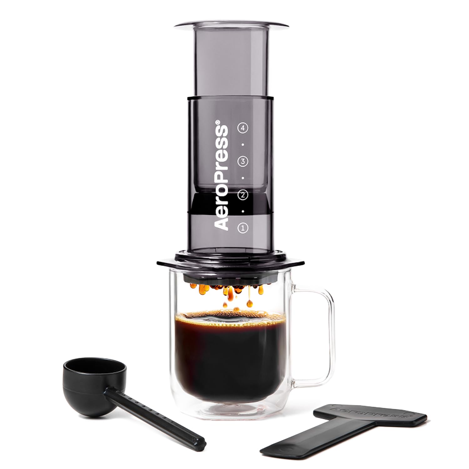 AeroPress Clear 3-in-1 Coffee Press: French Press, Filter & Espresso - Brews ful