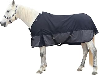 Gallopoff 1200D Horse Blanket, 0g No-Fill Waterproof Turnout Rain Sheet | 1200D Ripstop Outer, Waterproof Breathable Shell, Anti-Rub Lining, 0g No-Fill, Keep Dry in Mud & Wet Weather, Large Tail Flap