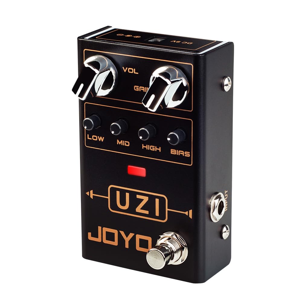 JOYO High-Gain Distortion Guitar Pedal, American & British Voicing via Bias Knob