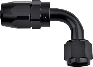 EVIL ENERGY 6AN 90 Degree Hose End Fitting for CPE Braided Fuel Hose | 6061-T6 Aluminum Alloy, 90° Swivel Fittings