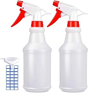 Empty Spray Bottles 16oz/2Pack - Adjustable Spray Bottles for Cleaning | No Leak and Clog - HDPE spray bottle For Plants, Pet, Vinegar, BBQ, and Rubbing Alcohol