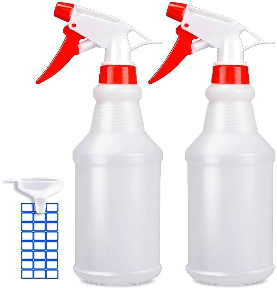 Empty Spray Bottles 16oz/2Pack - Adjustable Spray Bottles for Cleaning | No Leak