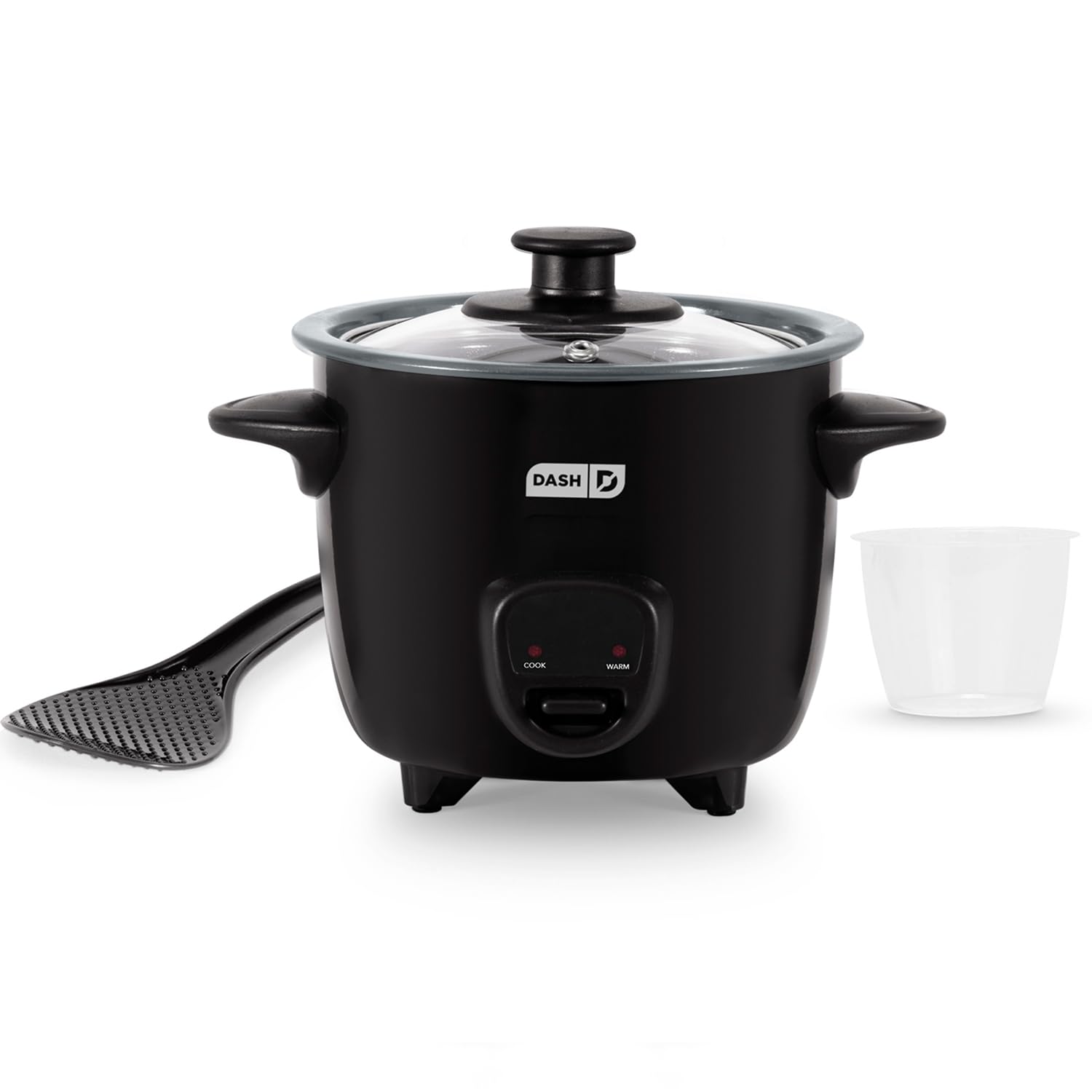 Dash Mini Rice Cooker, 2-Cup Removable Ceramic Nonstick Pot, Black | Personal 1 