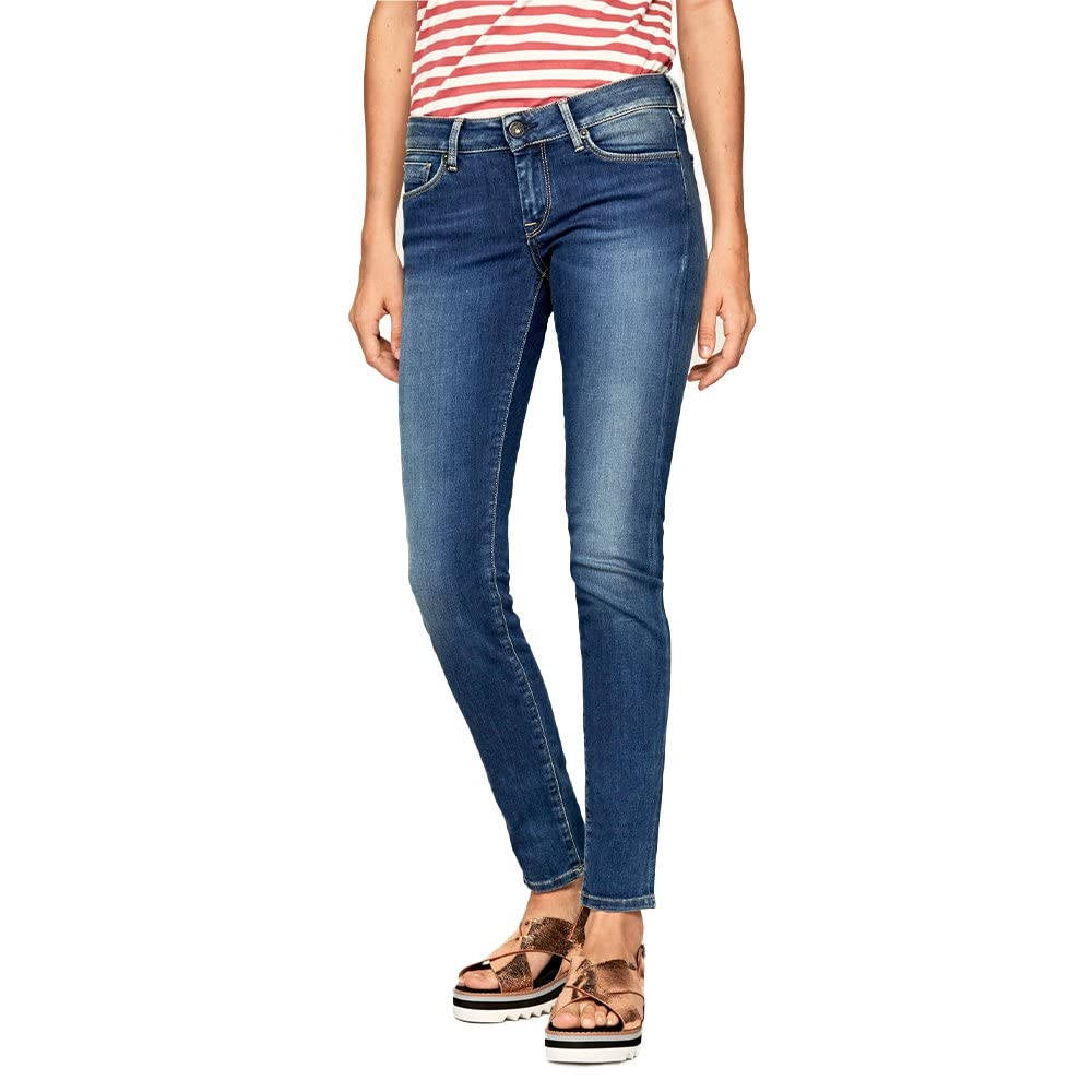 Pepe Jeans London Women's Soho Slim Fit Mid Waist Jeans