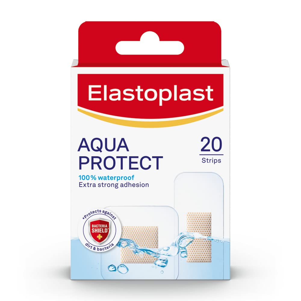 Elastoplast Aqua Protect Strips, 20 Count | Waterproof Wound Protection Strips, 