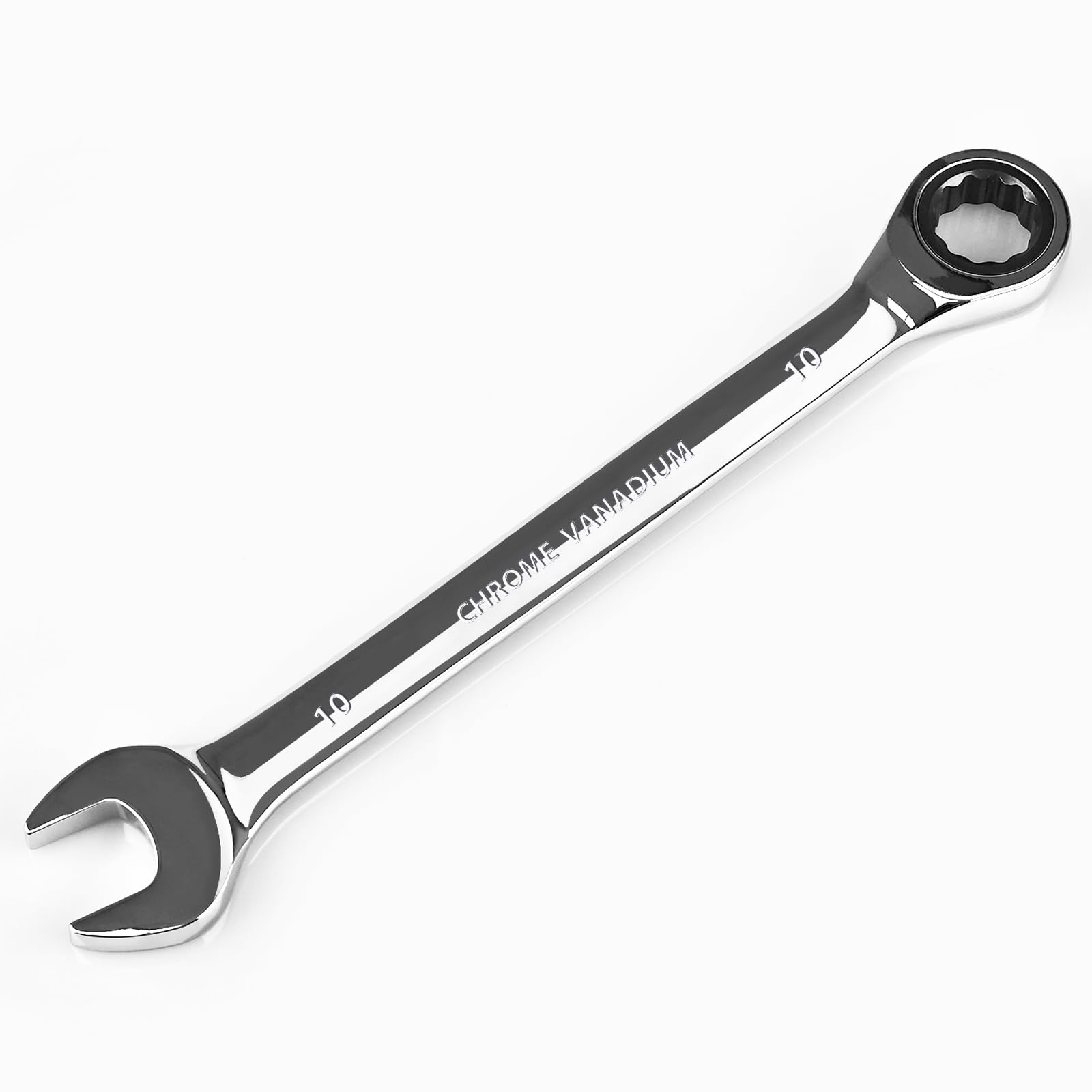 Egofine 10mm Ratchet Wrench, Ratcheting Combination Wrench Metric 10mm Wrench, I