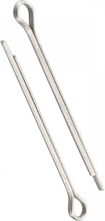 TA-VIGOR Split Cotter Pin, 1mm x 16mm Solid Stainless Steel 2-Prongs Split Pin Fastener Clip Key, 60Pcs Silver
