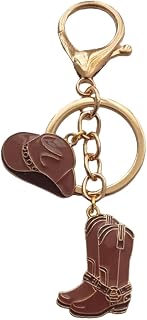 Cute Cowboy Key chain, Cowboy Boots Key Ring for Western Jewelry Lover | Cowboy Hat Keychain, Handmade Jewelry, for Men Women, Creative