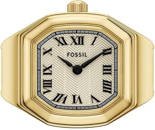 Fossil Women's Quartz Stainless Steel Two-Hand Watch Ring, Color: Silver (Model: ES5245)