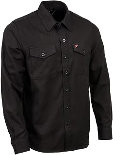 Milwaukee Leather Men's MNG11655 Solid Black Long Sleeve Shirt