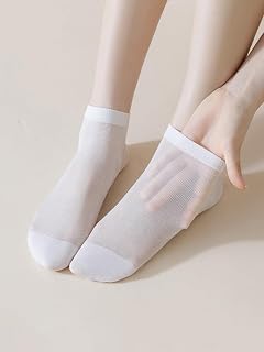 1 Pair Women Ankle Socks Four Seasons Thin Breathable Summer Invisible Hollow Knit Socks Shallow Casual Unisex