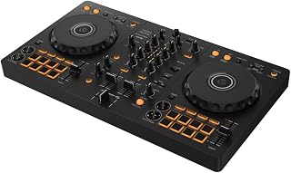 Pioneer DJ DDJ-FLX4 2-Channel DJ Controller, 16 Pads, Graphite | Easy first mixes, 2-deck growth, Smart Fader, streaming-ready, mic input for livestreaming from one device