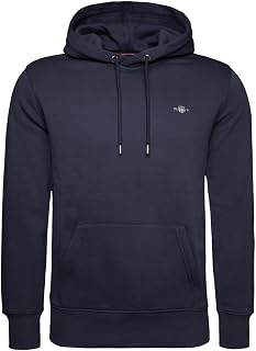GANT Men's Hooded Sweatshirt Pullover Normal, Black
