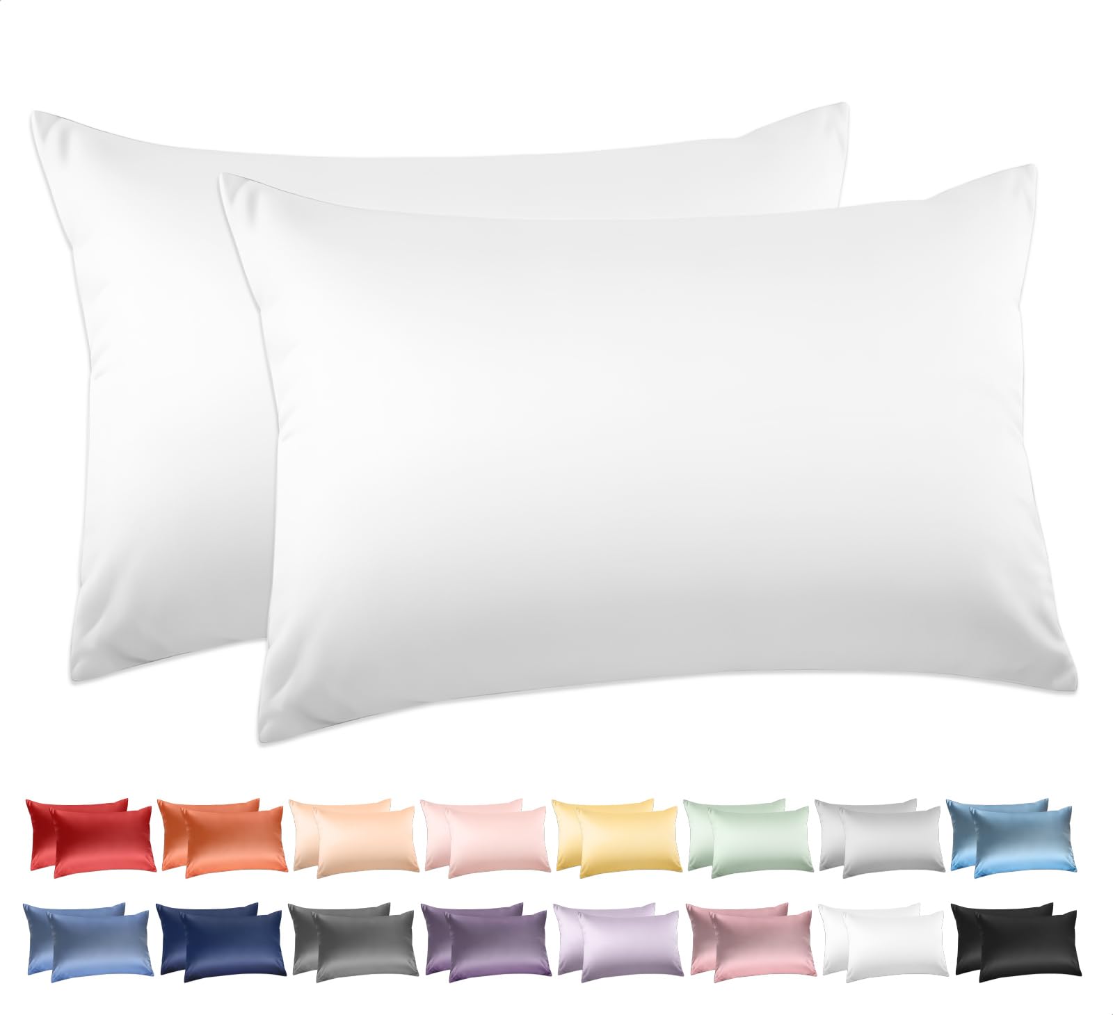 Deep Dream 100% Cotton Pillow Cases Queen Size Set of 2, 600 Thread Count Cotton