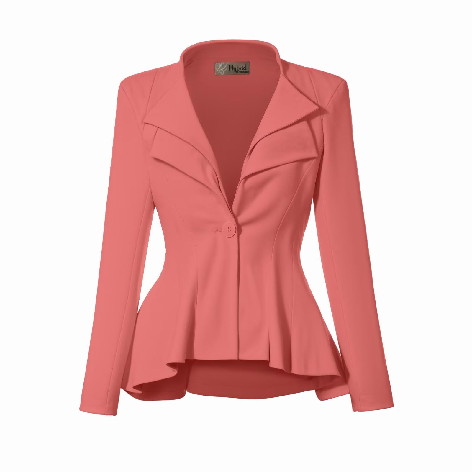 Hybrid & Company Women's Classic Casual Blazer for Work Office Elegant Double La