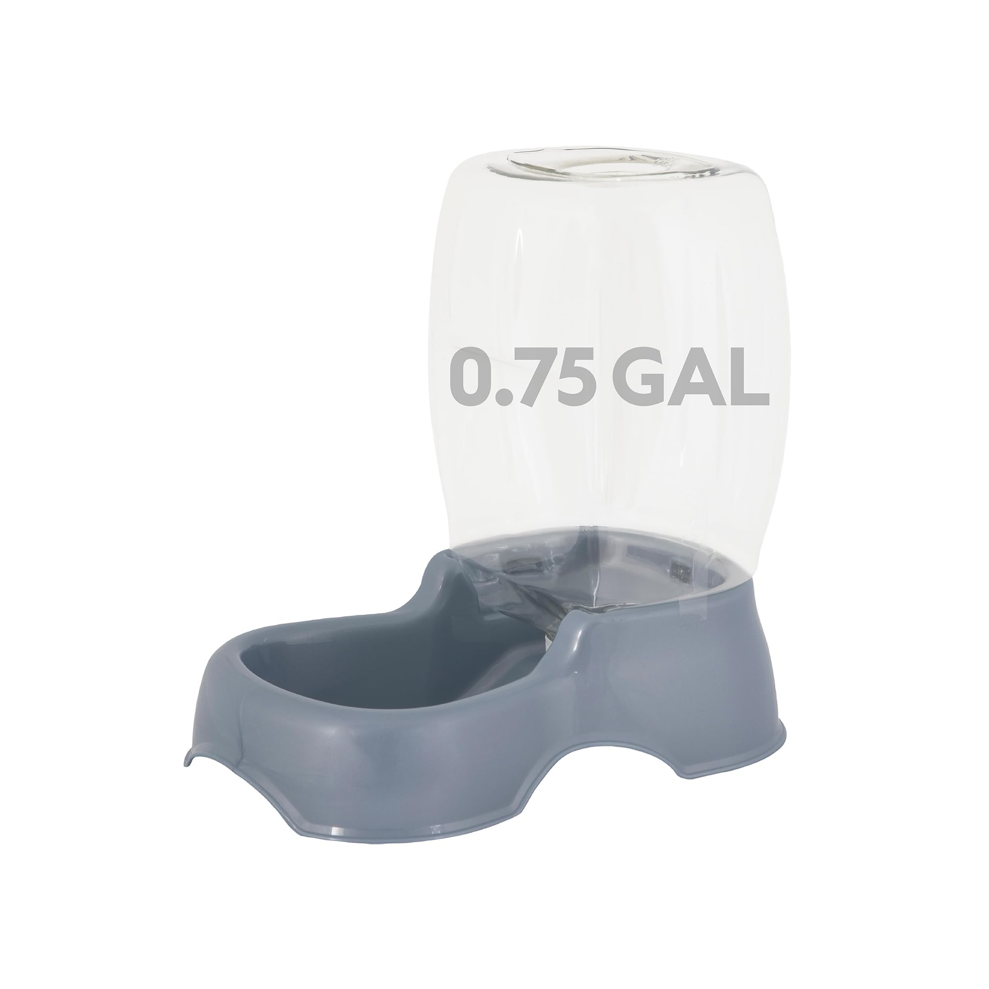 Petmate Pet Cafe Gravity Water Dispenser, 0.75 GAL, Pearl Gray | Bowl for Cats a