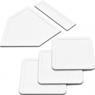 GoSports Baseball & Softball 5 Piece Base Set - Rubber Field Bases for Kids & Adults