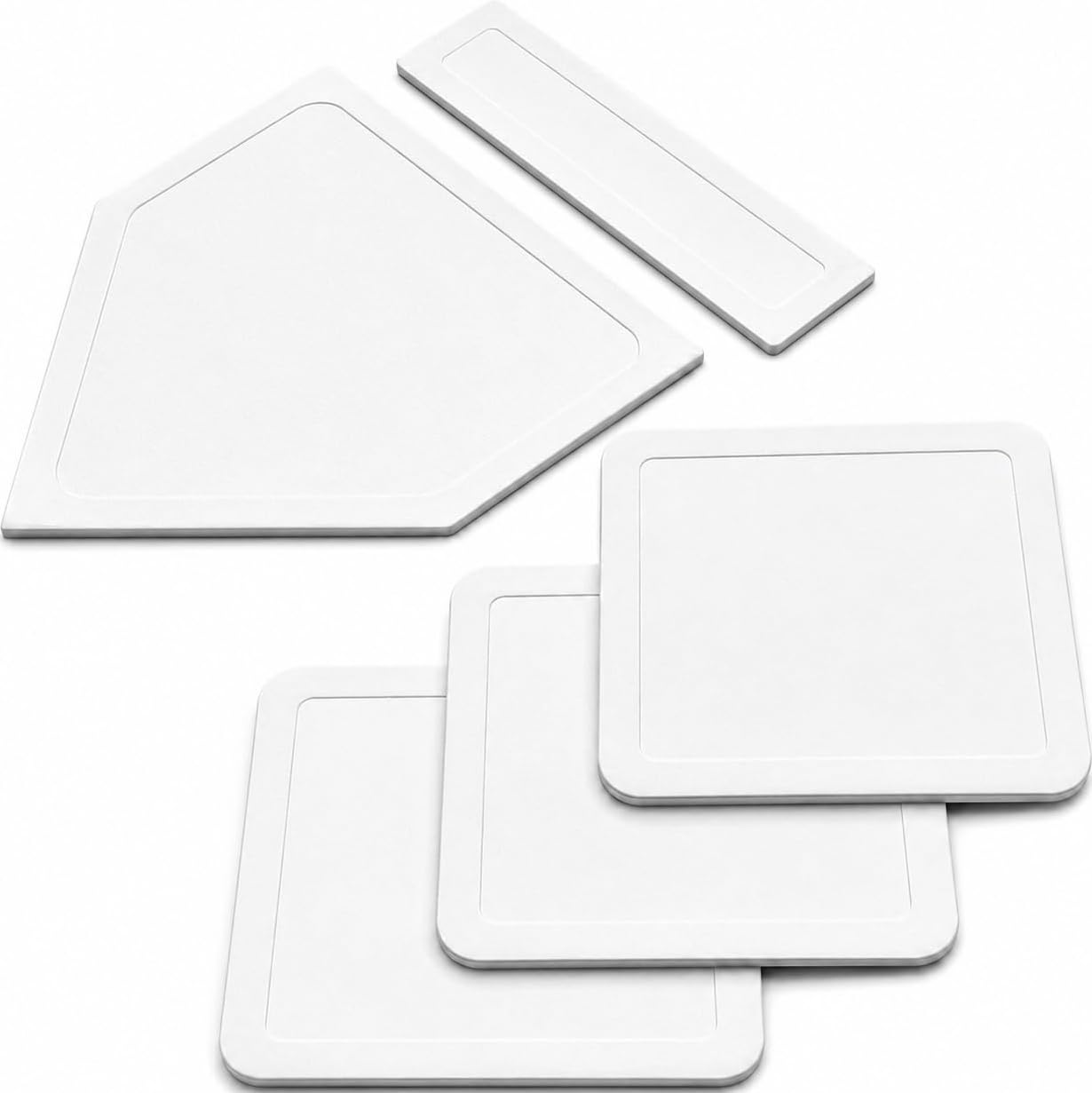 GoSports Baseball & Softball 5 Piece Base Set - Rubber Field Bases for Kids & Ad