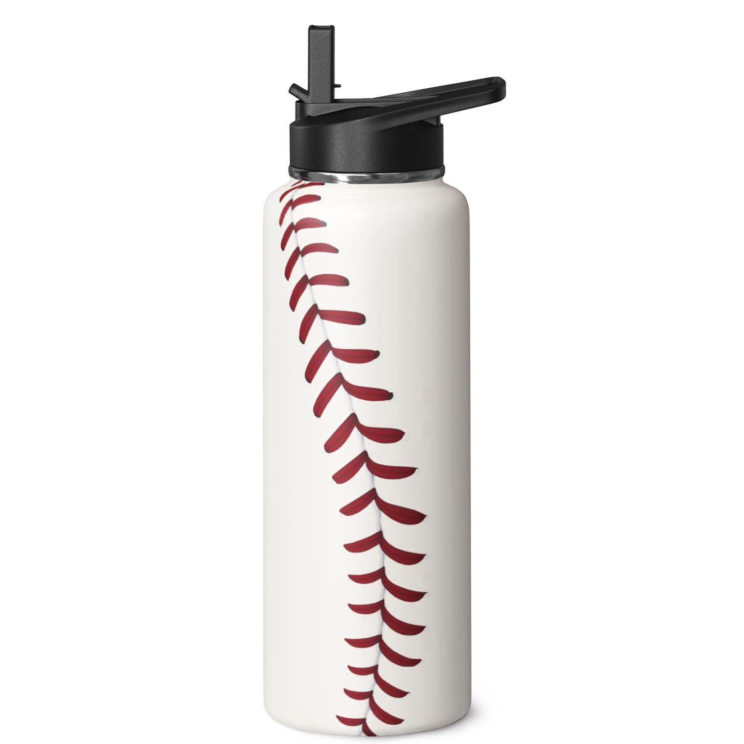 Baseball Water Bottle 40oz Insulated Sports Water Bottles Baseball Gifts for Men