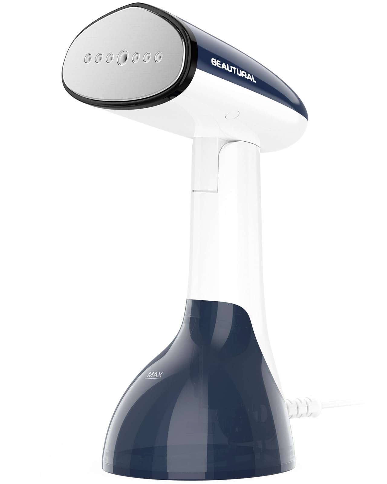 BEAUTURAL Steamer for Clothes, Handheld Garment Wrinkle Remover, White | Aluminu