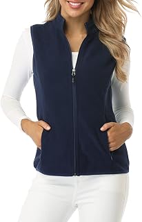 Gilet Donna in Pile Smanicato Elegante Invernale Sportivo con Tasca Gilet Termico con Cerniera Senza Maniche Giacca