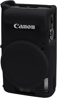 Easy Hood Case for Canon ELPH 360 HS/IXUS 285/IXY 650 Digital Camera,Black | With Removable Lens Cover,Soft Silicone Camera Protective Cover, Slim Fit Lightweight Anti-Scratch Carrying Camera Sleeve
