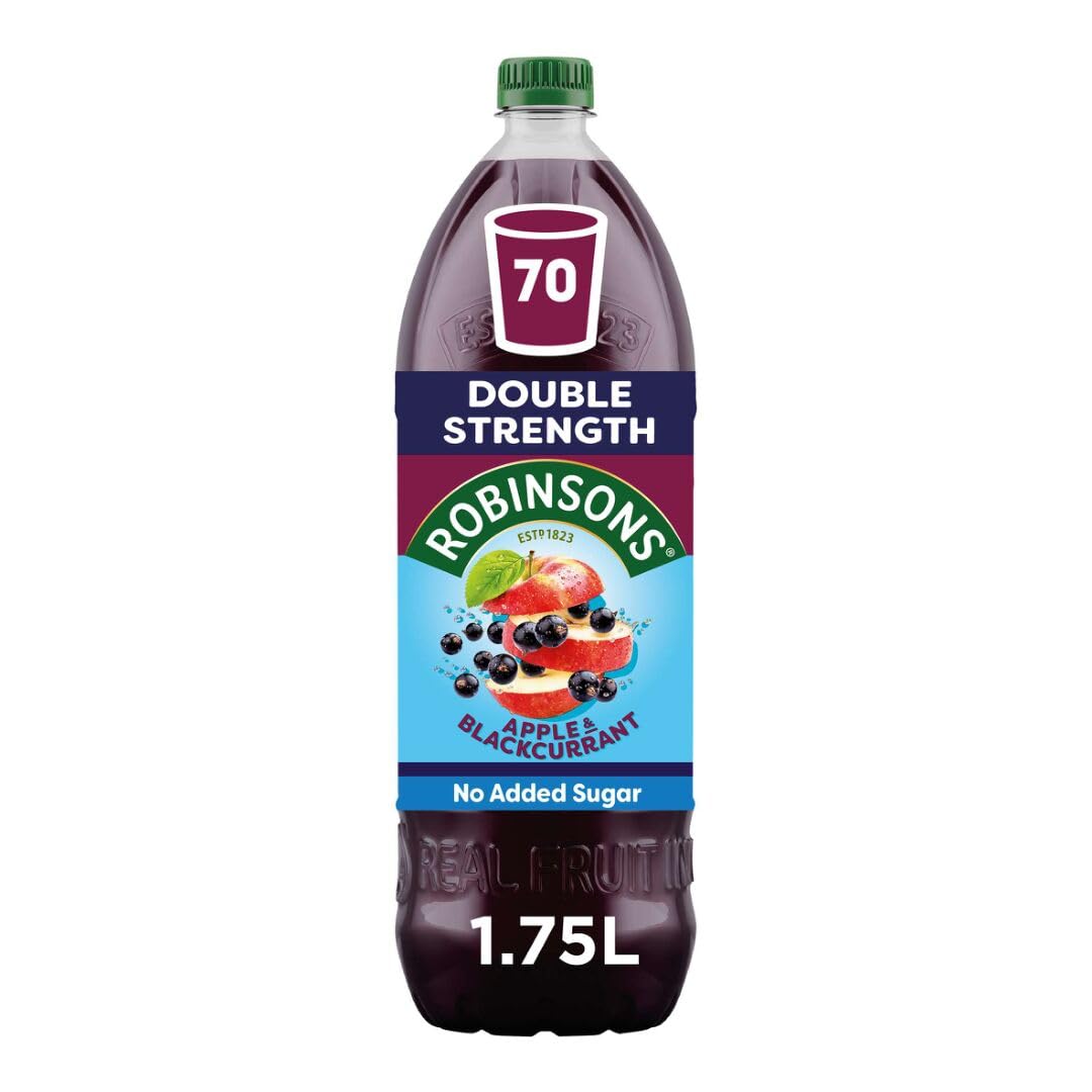 Robinsons Double Strength Apple & Blackcurrant No Added Sugar Squash 1.75L