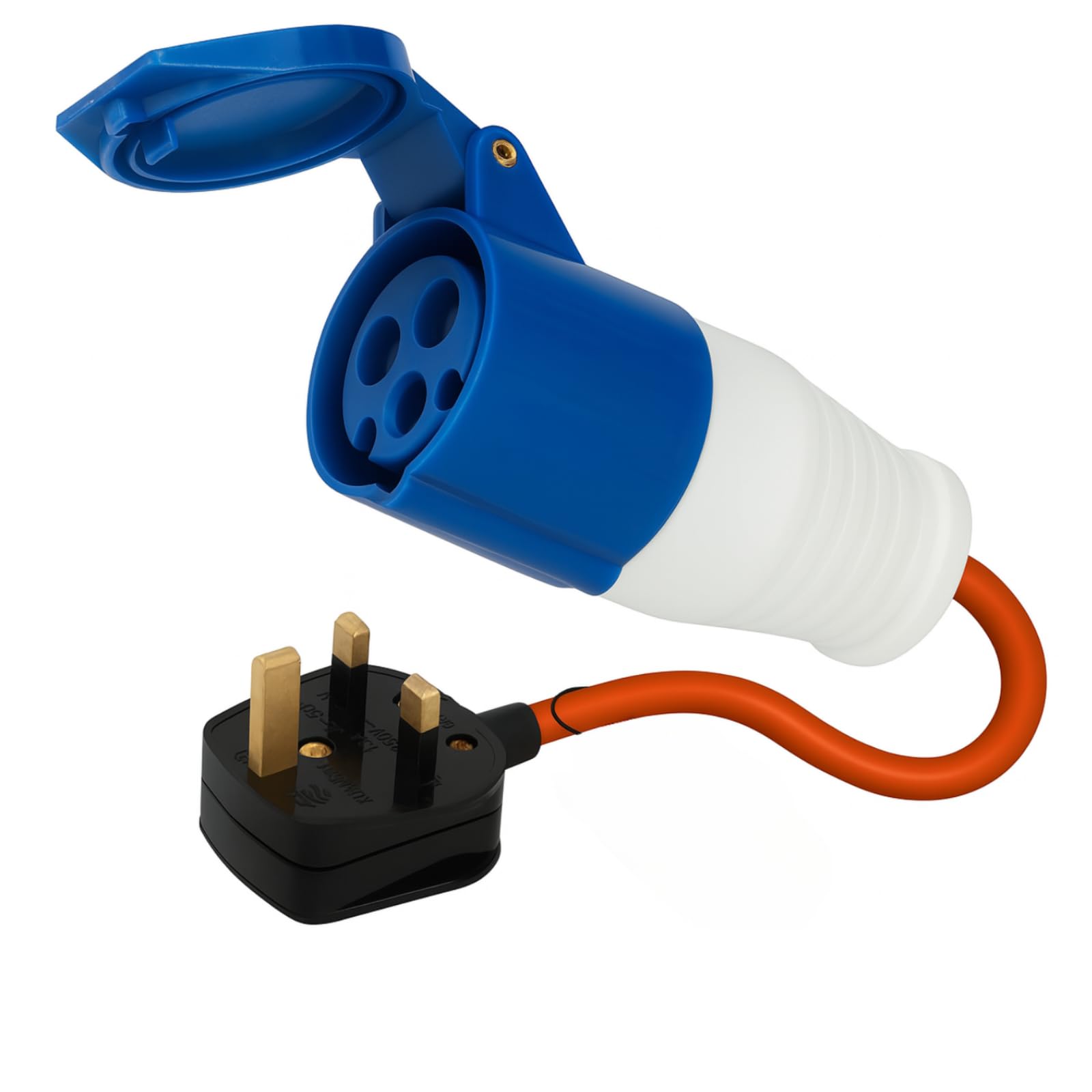 HowseHold 16amp to 13amp Adapter Hook Up Cable 3 Pin UK Electric Hook Up Adapter