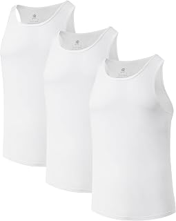 DAVID ARCHY Men's 3 Pack Moisture Wicking Micromodal Tank Top