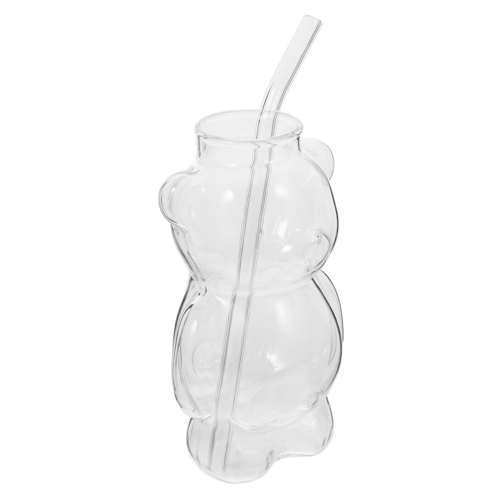 LIFKOME 1 lot de tasses à eau en verre avec couvercles pour tasse à café en form
