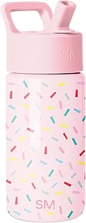 Simple Modern Kids Water Bottle & Toddler Cup | 14oz | Confetti | Insulated Stainless Steel Toddler Water Bottle, Kids Tumbler with Straw | Spill Proof for School, Girls, Boys | Confetti