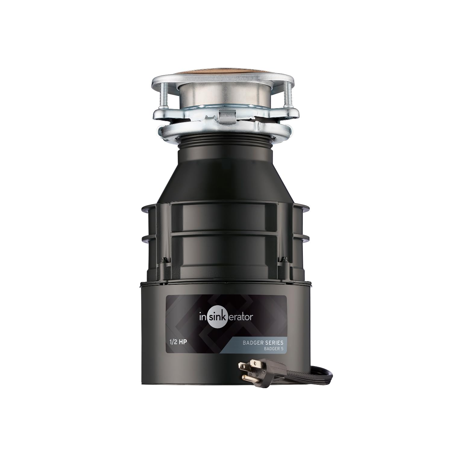 InSinkErator Badger 5 Garbage Disposal with Power Cord, Badger Series 1/2 HP Con