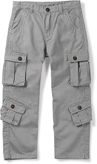 Aeslech Boys' Cargo Trousers, 8 Pockets Casual Outdoor Trip Hiking Pants