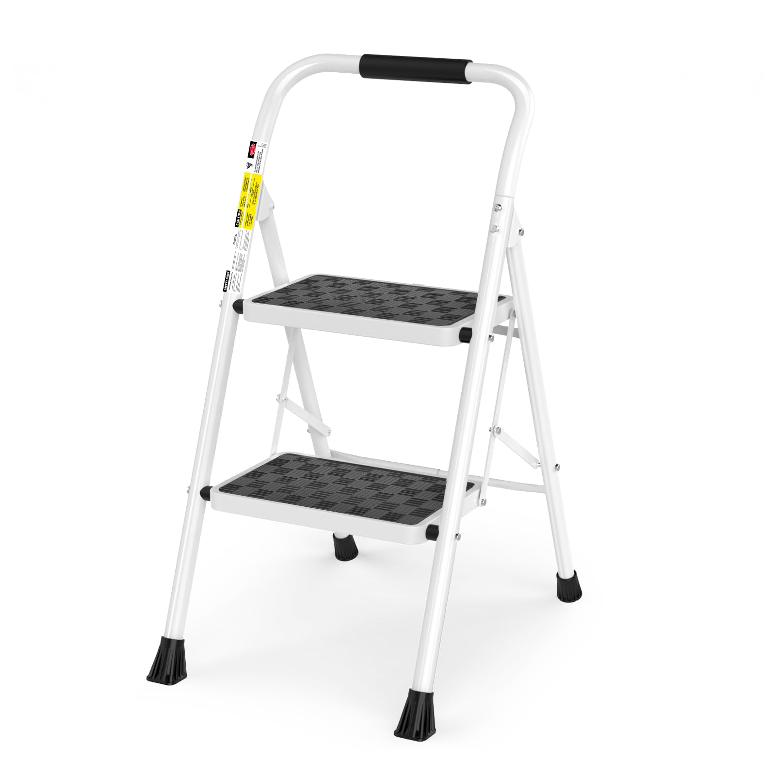 HBTower Step Ladder, Folding Step Stool with Wide Anti-Slip Pedal | Sturdy Steel