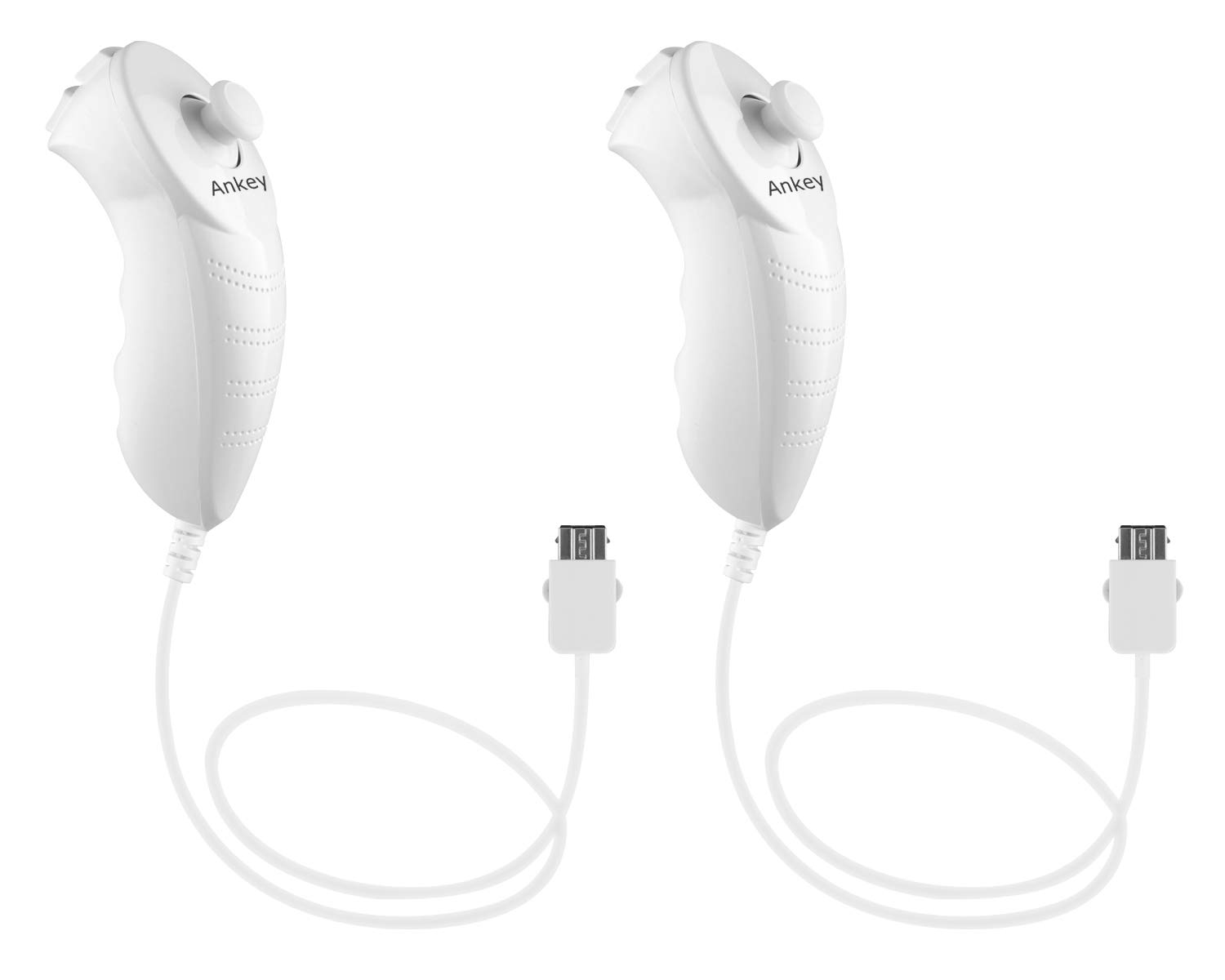 Ankey 2Packs Nunchuck Controller Remote for Nintendo Nunchuk Wii Wii U | Right o