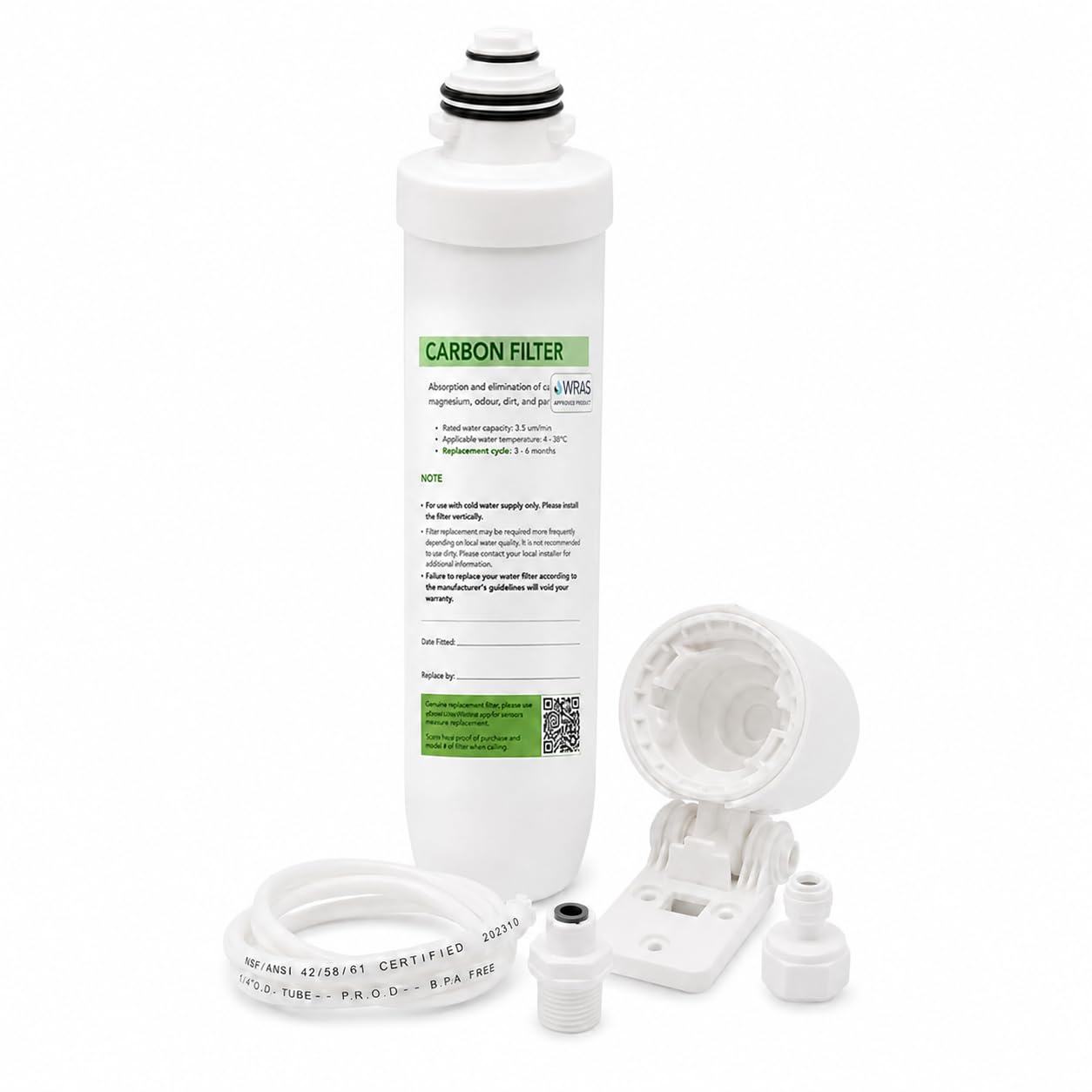 Carbon Filter Kit for Instant Hot Water Taps, Boiling Water Tap Filter | Replace