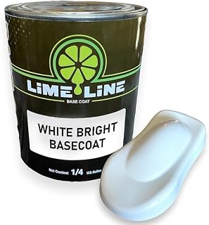 LiME LiNE Automotive Basecoats, 1k Urethane Base Coat Color (White Basecoat Quart)