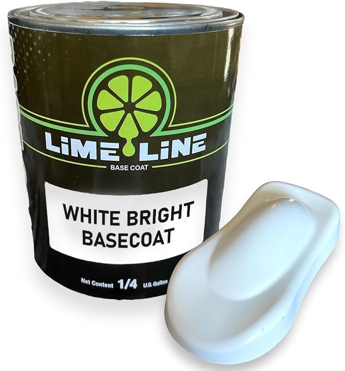 LiME LiNE Automotive Basecoats, 1k Urethane Base Coat Color (White Basecoat Quar