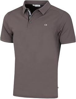 Calvin Klein Men's Campus 3 Button Ribbed Collar Golf Polo Shirt