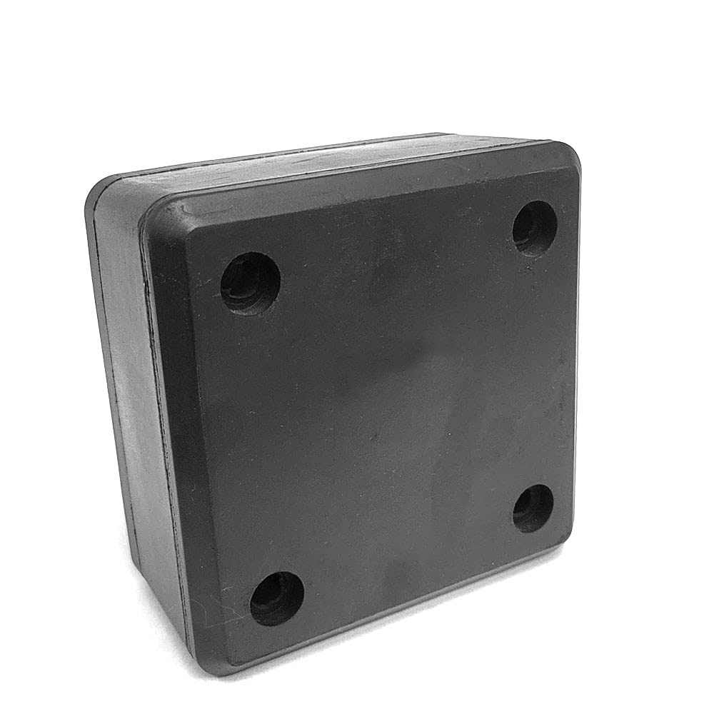 Vanguard RDB00003 Reinforced Rubber Square 4 Hole 6-1/4" x 6-1/4" x 3" Molded Do