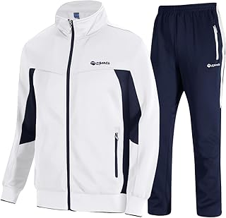 TBMPOY Men's Tracksuits Sweatsuits for Men Sweat Track Suits 2 Piece Casual Athletic Jogging Warm Up Full Zip Sets