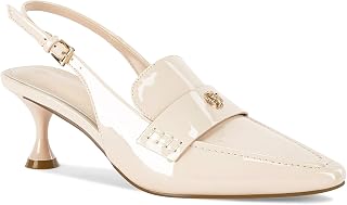 Coutgo Women's Pointed Toe Sandals Slingback Kitten Heel Pumps Slip On Ankle Buckle Dress Shoes