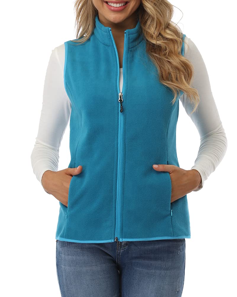 Gilet Donna in Pile Smanicato Elegante Invernale Sportivo con Tasca Gilet Termic