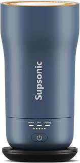 Supsonic Temperature Control Mug, 16oz Rechargeable Heated Coffee Mug (S1) | Keep the beverage hot, 3-Temp settings, Auto-off, Dry-burn protection, Stainless steel, Fits cup holder, Smart mug gift