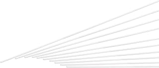 MECCANIXITY ABS Plastic Rod Round Solid White Bar 1mmx 500mm for DIY Model Material, Architectural Model Making, DIY Sand Table, Pack of 10