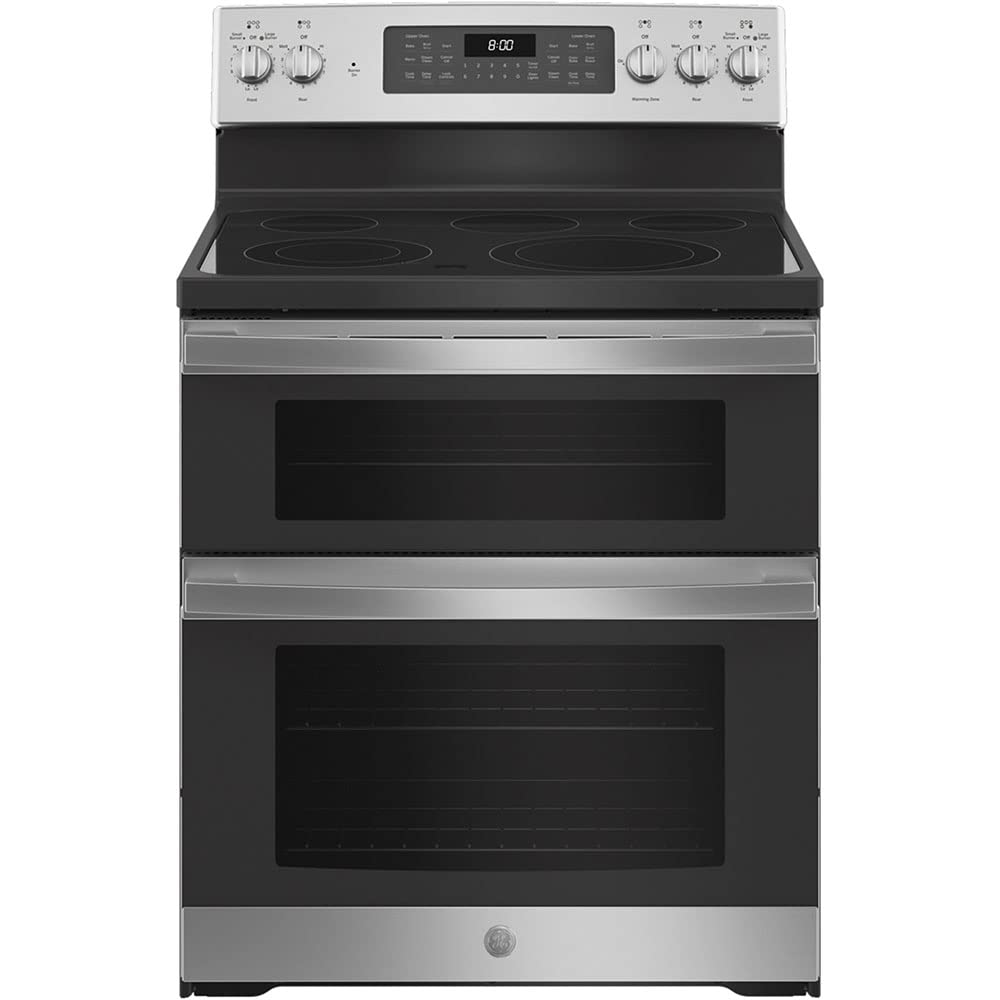 GE 30 in. Freestanding Electric Double Oven Convection Range with Self-Clean and
